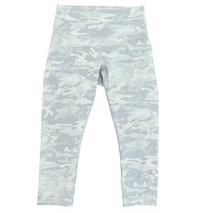Lululemon Align High Rise Cropped Capri Gray Camo Print Athletic Legging Size 10